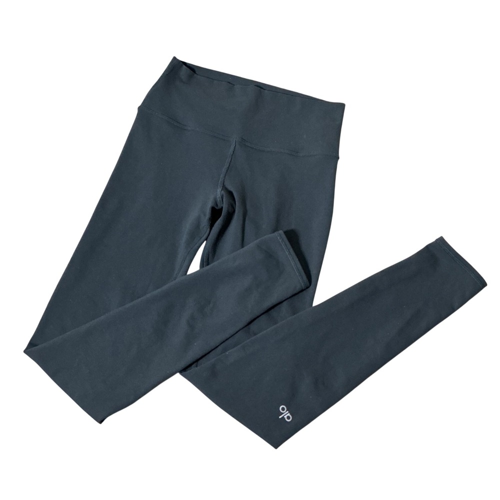 Alo Yoga High Waist Airbrush Leggings Womens Medium Grey Activewear Workout